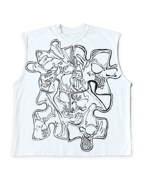 ATO Airbrush Skeleton Cutoff Tee