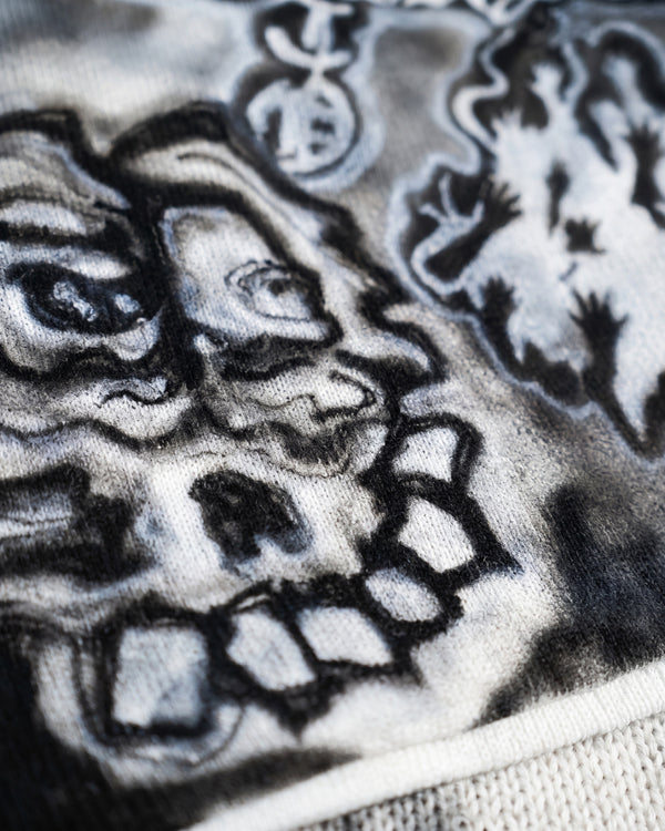 ATO Airbrush White Skeleton Beanie