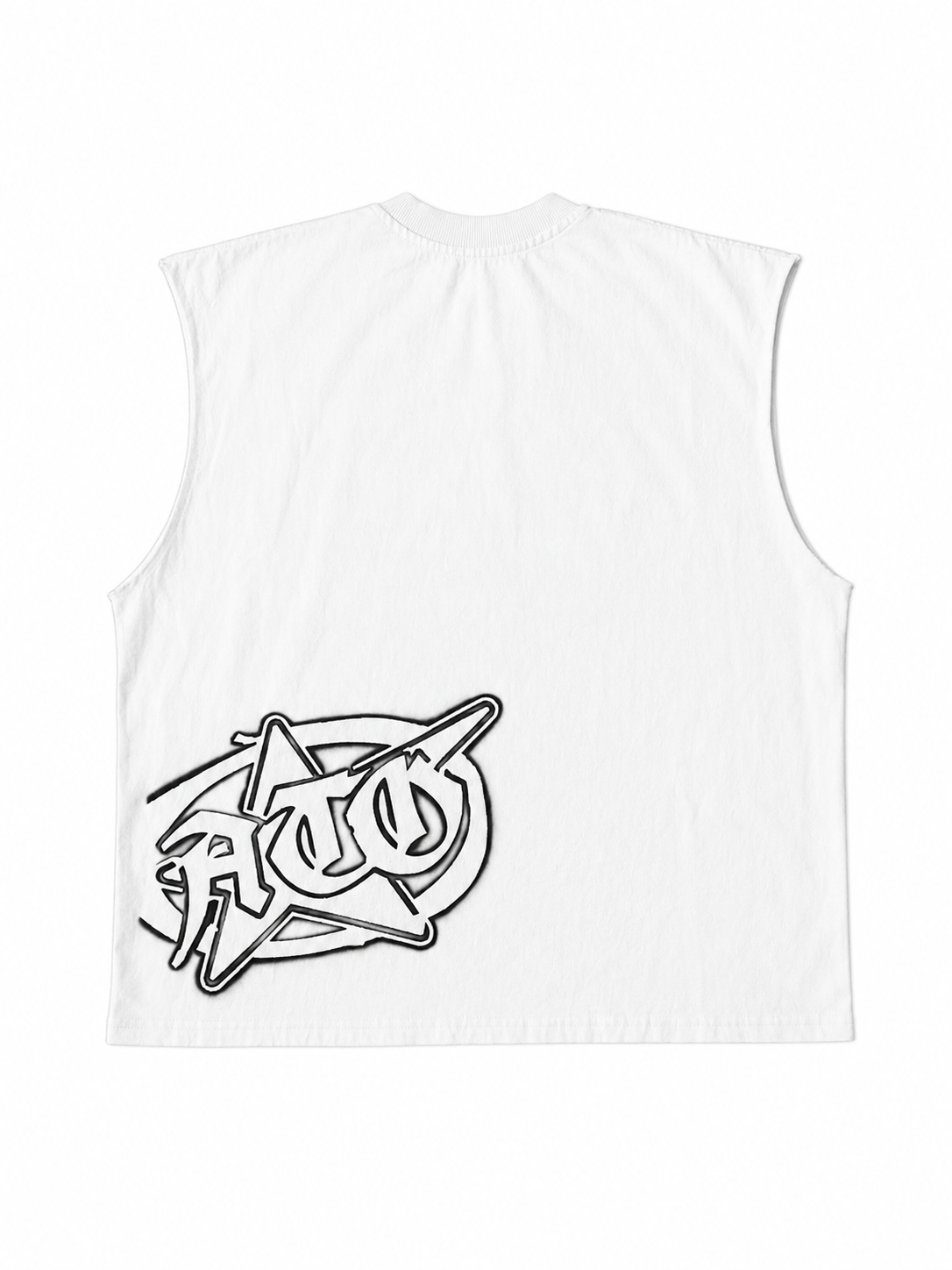 ATO Airbrush Skeleton Cutoff Tee