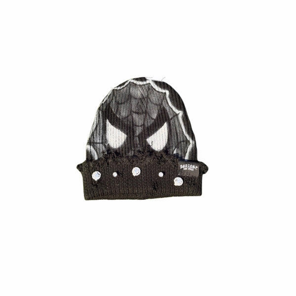 ATO Spider-Man Black Symbiote Airbrushed Beanie