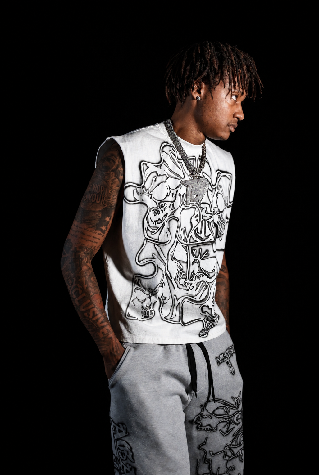 ATO Grey Airbrush Sweat Jorts