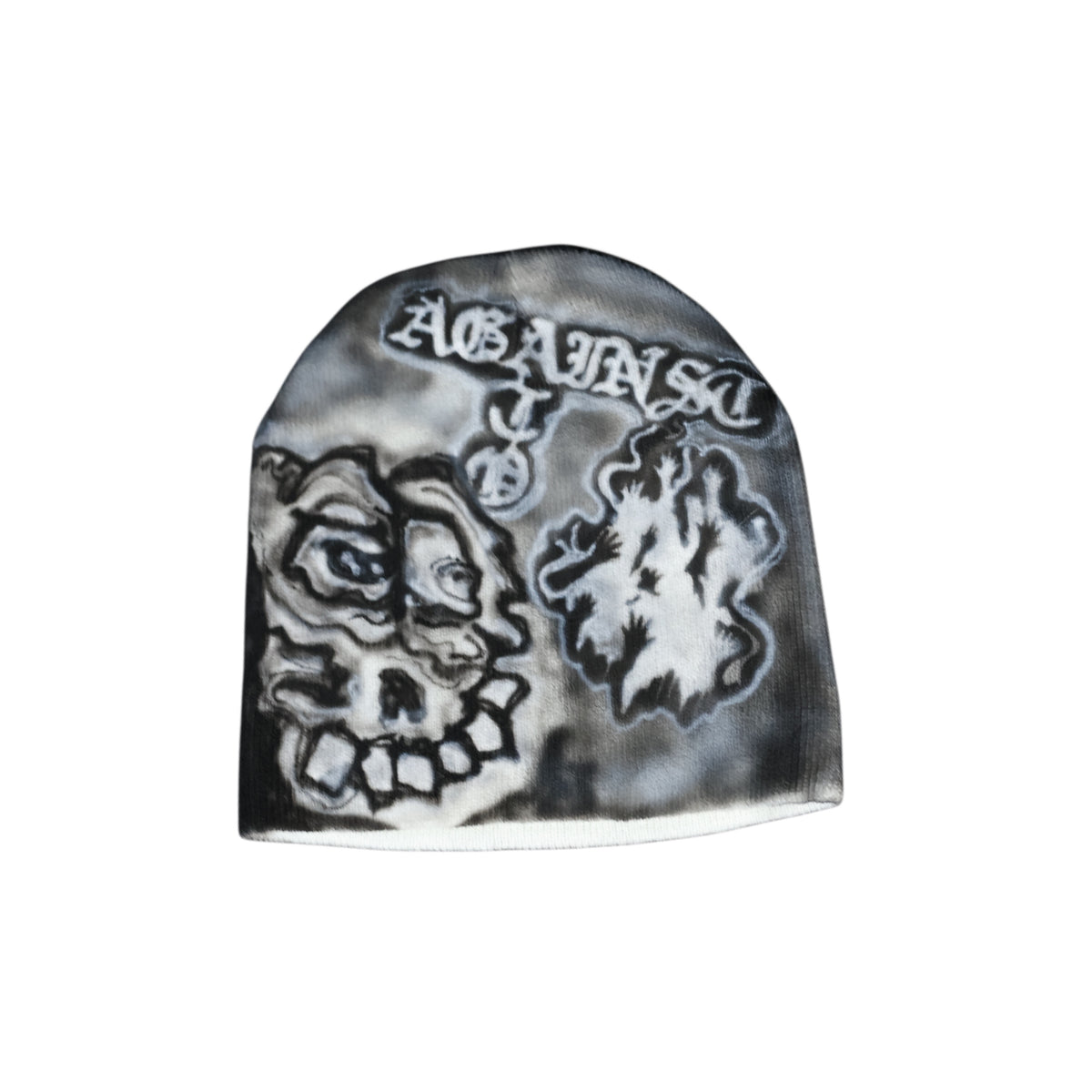 ATO Airbrush White Skeleton Beanie