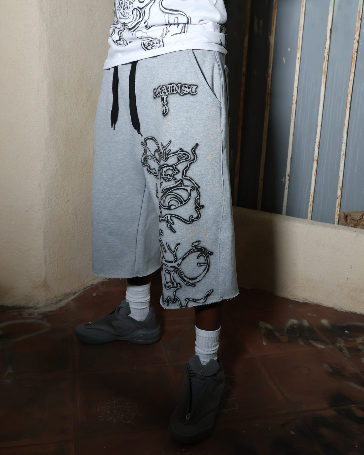 ATO Grey Airbrush Sweat Jorts